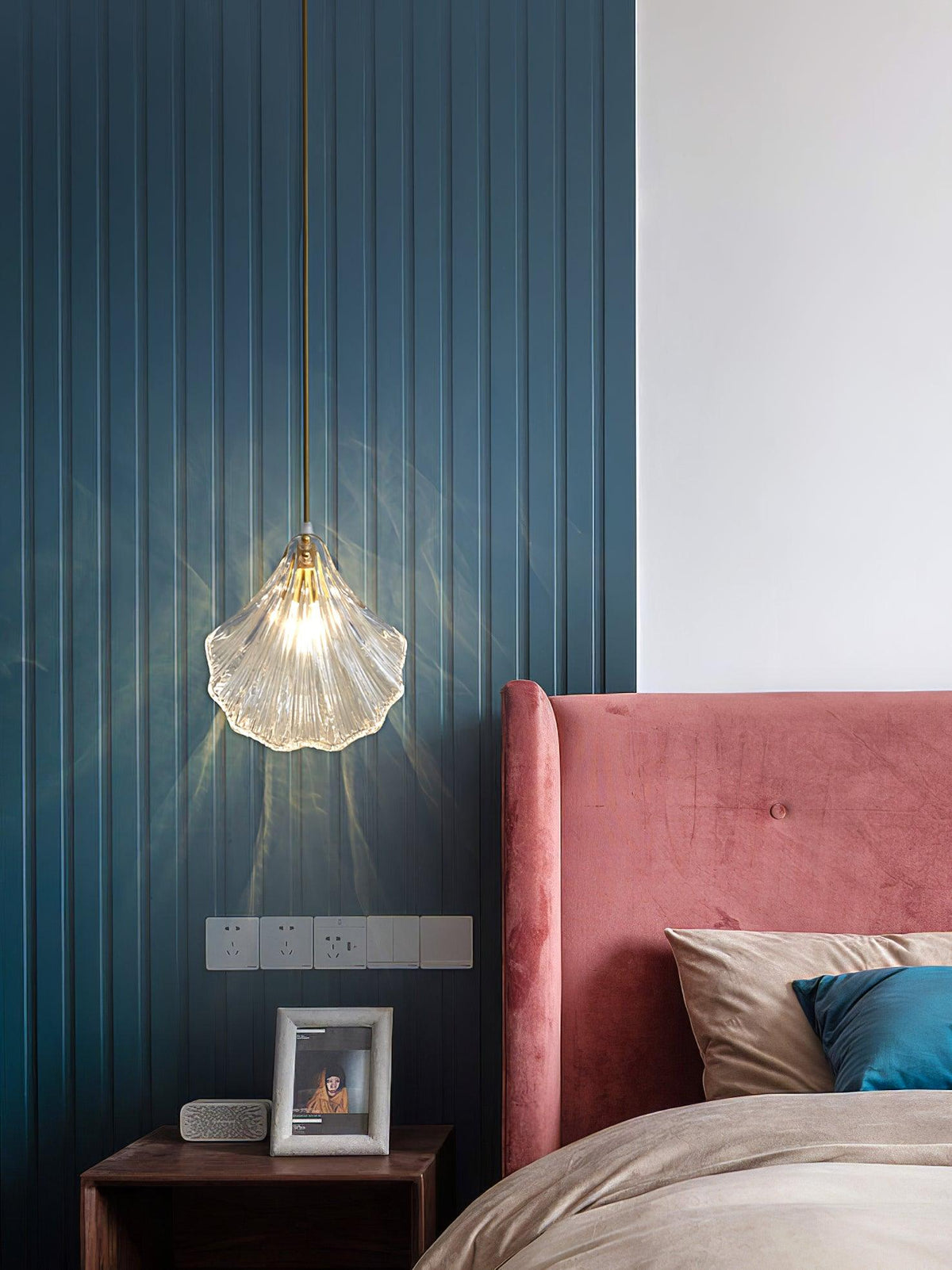 Veliraris Lampe Pendante Mini Swag en Verre Coquillage Art Nordic - Neutralighting
