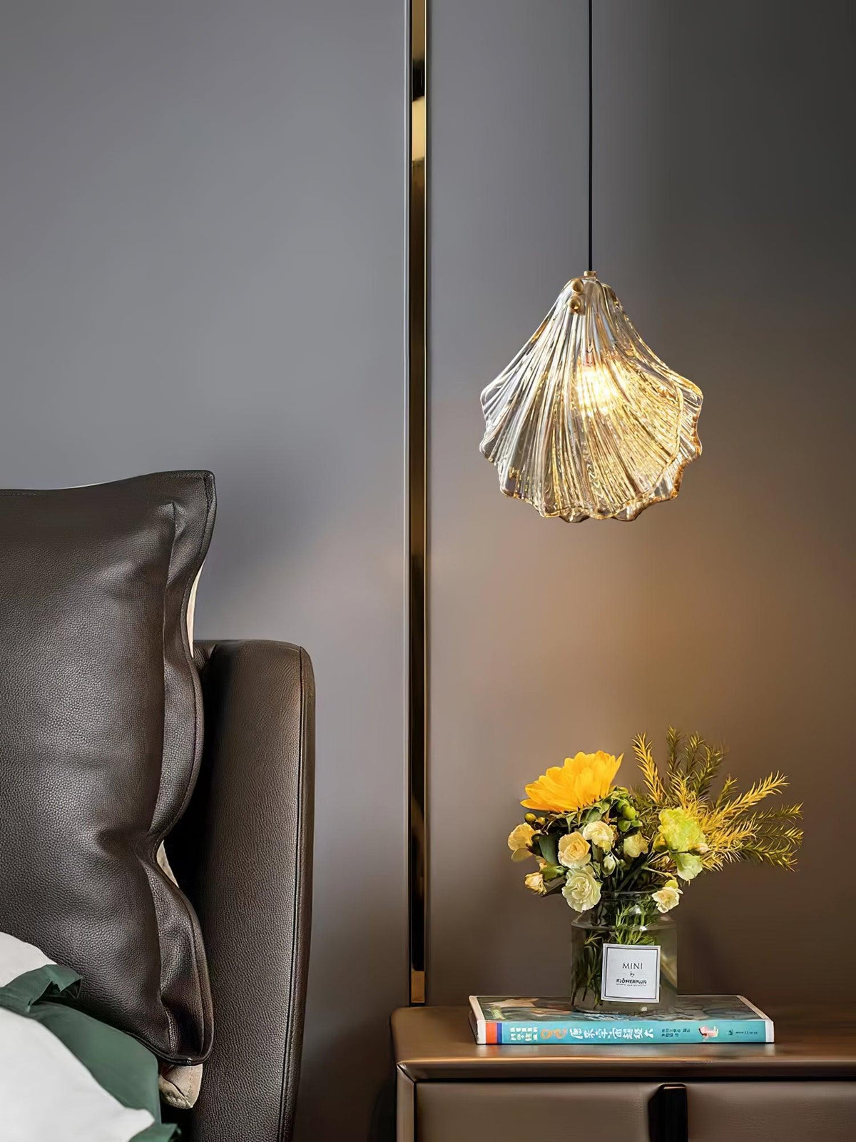 Veliraris Lampe Pendante Mini Swag en Verre Coquillage Art Nordic - Neutralighting