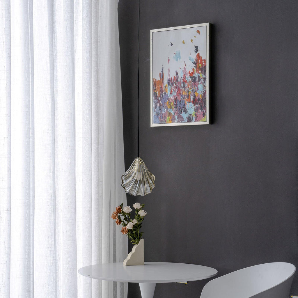 Veliraris Lampe Pendante Mini Swag en Verre Coquillage Art Nordic - Neutralighting