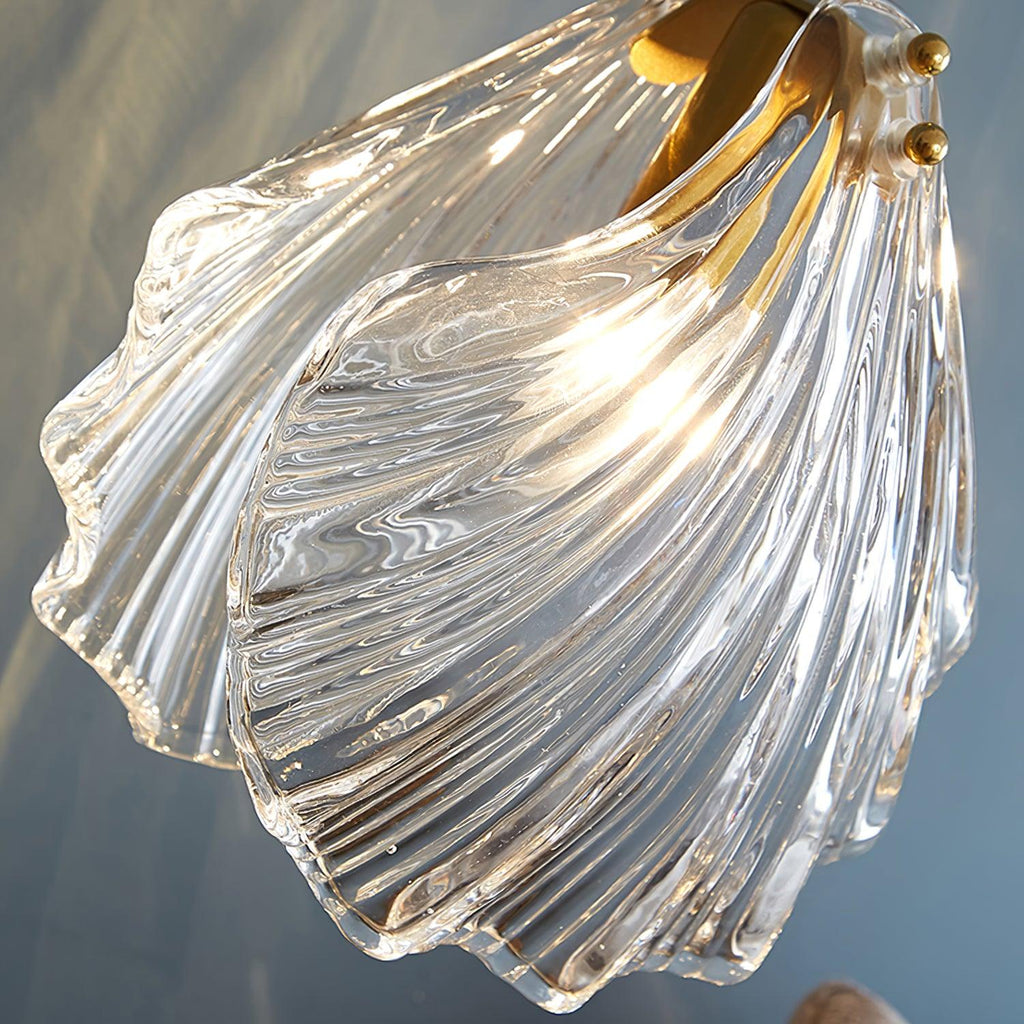 Veliraris Lampe Pendante Mini Swag en Verre Coquillage Art Nordic - Neutralighting