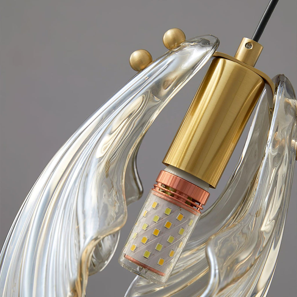 Veliraris Lampe Pendante Mini Swag en Verre Coquillage Art Nordic - Neutralighting