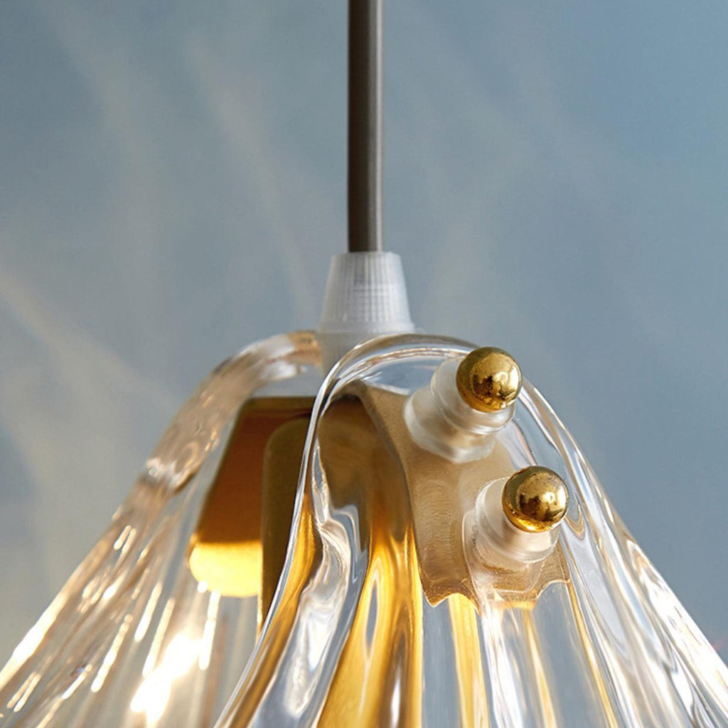 Veliraris Lampe Pendante Mini Swag en Verre Coquillage Art Nordic - Neutralighting