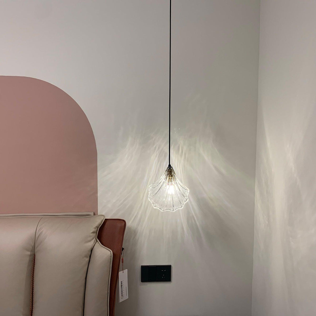 Veliraris Lampe Pendante Mini Swag en Verre Coquillage Art Nordic - Neutralighting