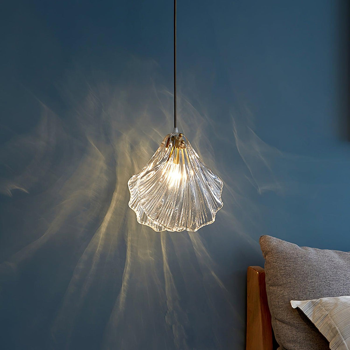 Veliraris Lampe Pendante Mini Swag en Verre Coquillage Art Nordic - Neutralighting