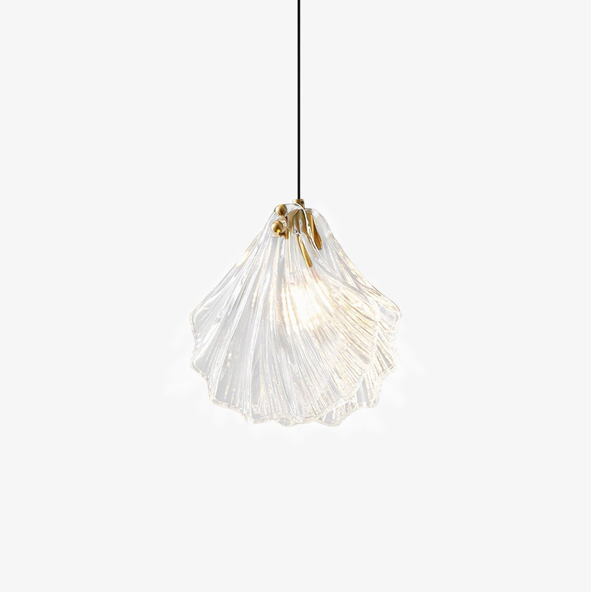 Veliraris Lampe Pendante Mini Swag en Verre Coquillage Art Nordic - Neutralighting