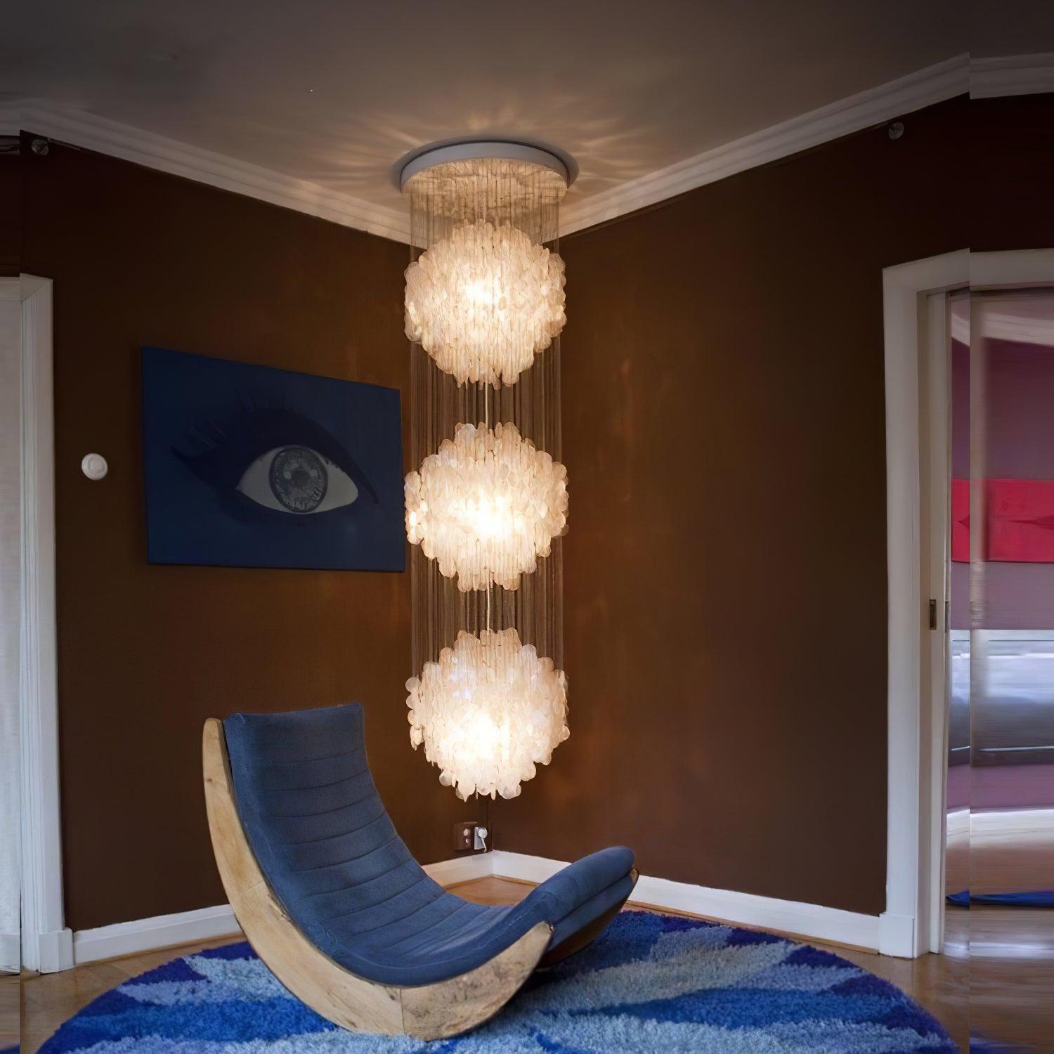 Idoris Lustre Métallique Postmoderne de Luxe en Cascade - Neutralighting