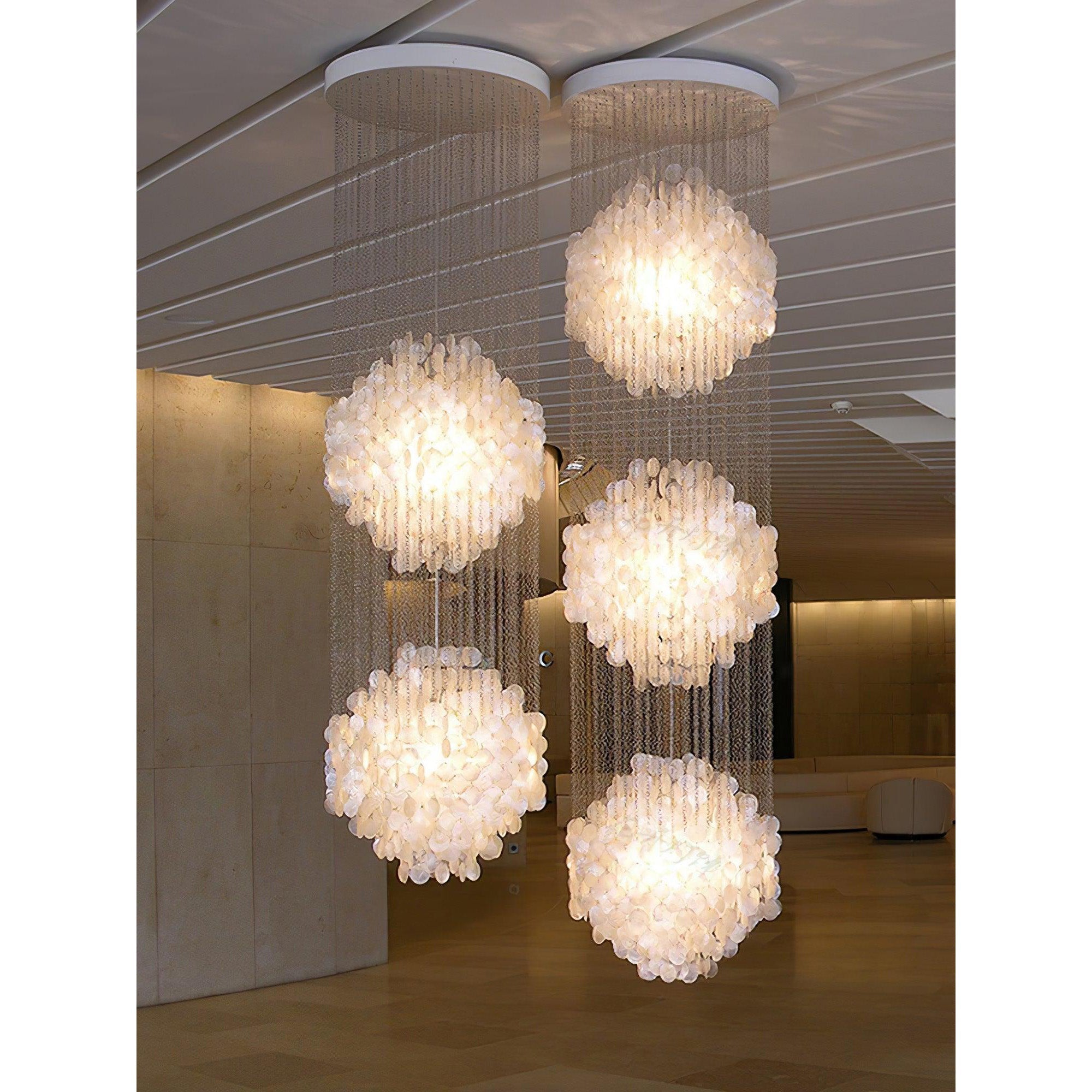 Idoris Lustre Métallique Postmoderne de Luxe en Cascade - Neutralighting