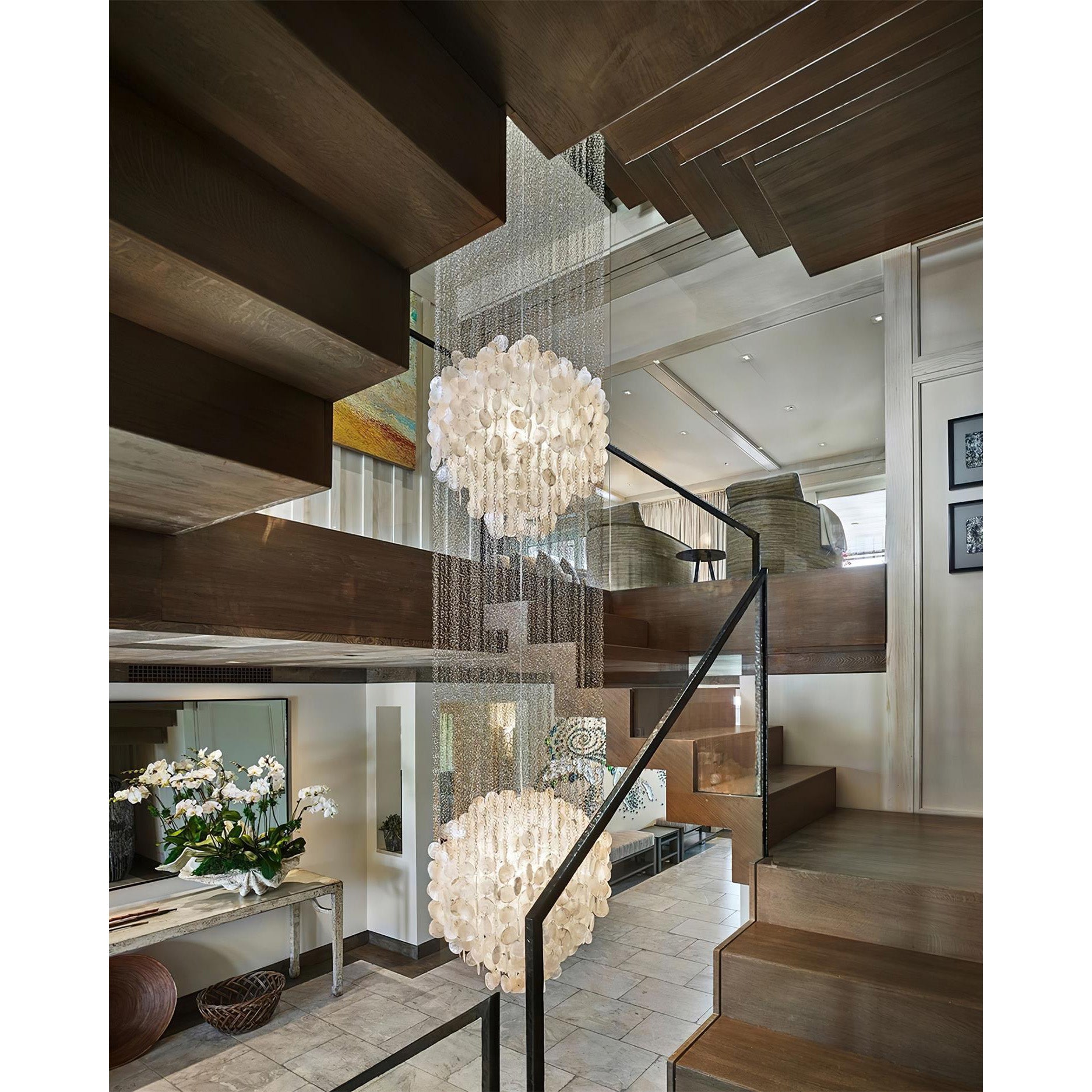 Idoris Lustre Métallique Postmoderne de Luxe en Cascade - Neutralighting