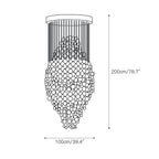 Idoris Lustre Métallique Postmoderne de Luxe en Cascade - Neutralighting