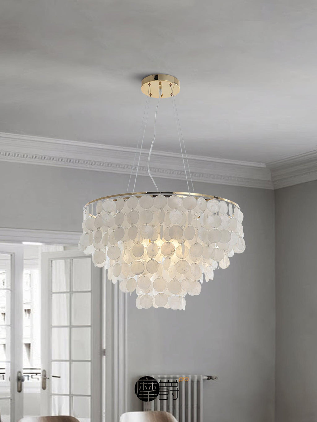 Esileth Postmoderne Luxe Coquille Carillon Lustre - Neutralighting