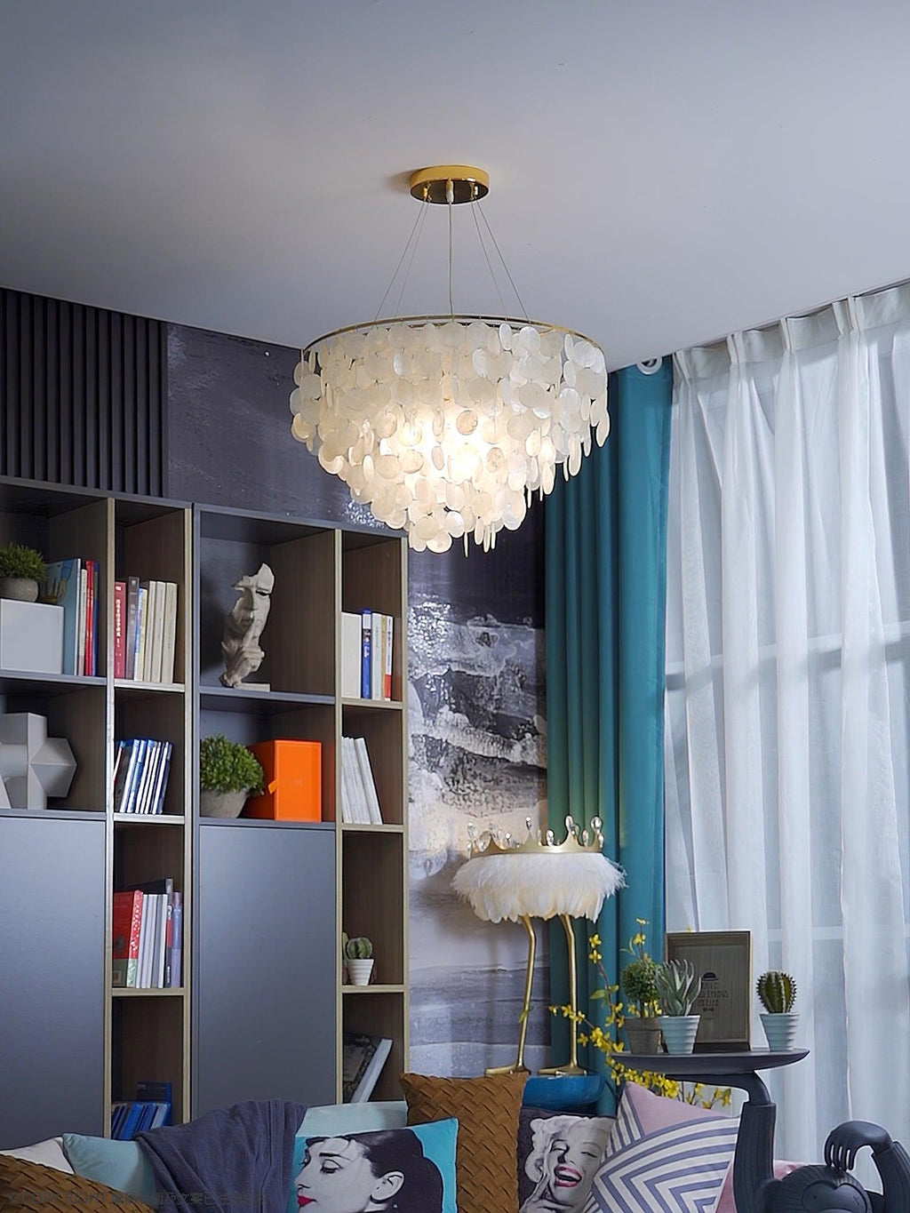 Esileth Postmoderne Luxe Coquille Carillon Lustre - Neutralighting