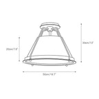 Ardennes Plafonnier en Tissu Style Industriel Vintage - Neutralighting