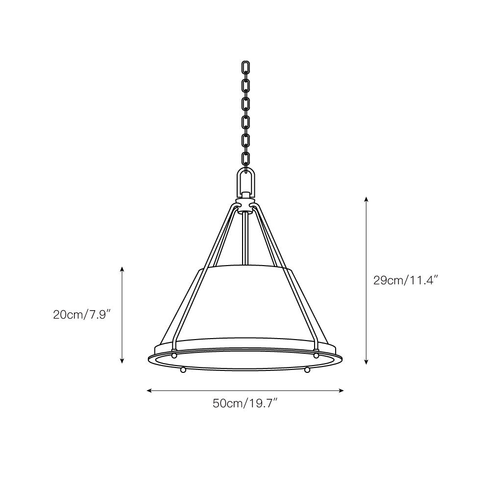 Umira Suspension en Tissu Style Industriel Vintage - Neutralighting