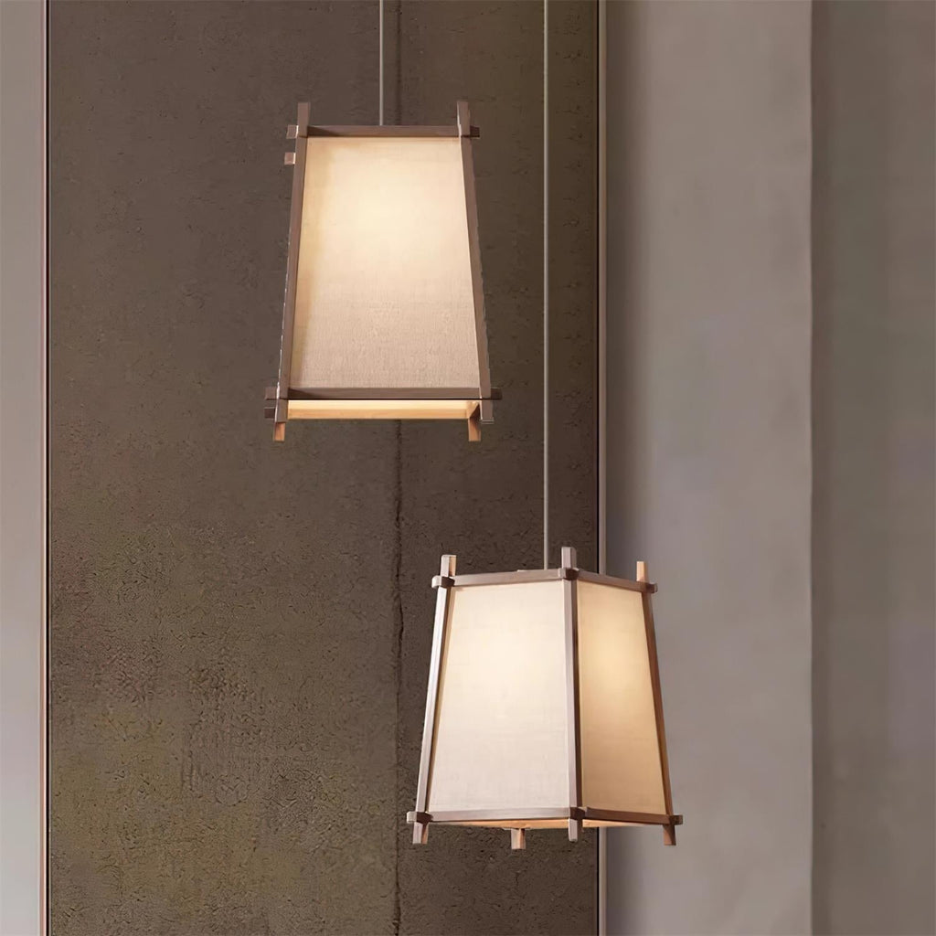Suspension Calira Tissu Géométrique - Neutralighting