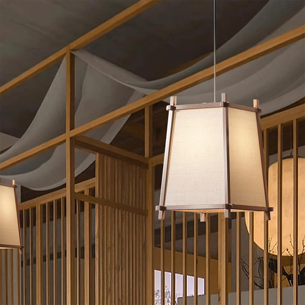 Suspension Calira Tissu Géométrique - Neutralighting
