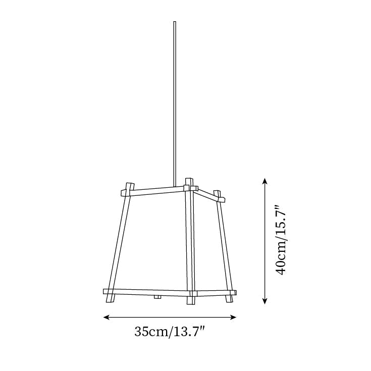 Suspension Calira Tissu Géométrique - Neutralighting