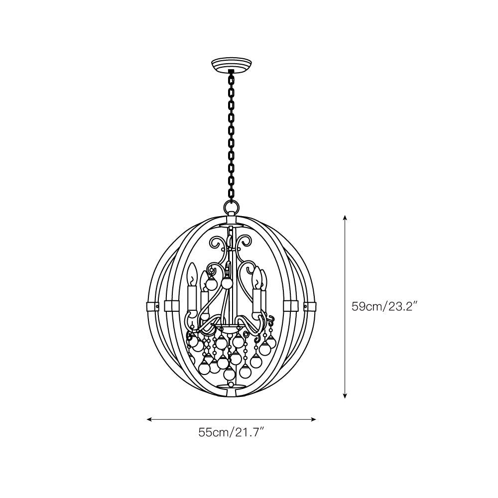 Suspension en bois et métal Oltheyra, élégance premium - Neutralighting