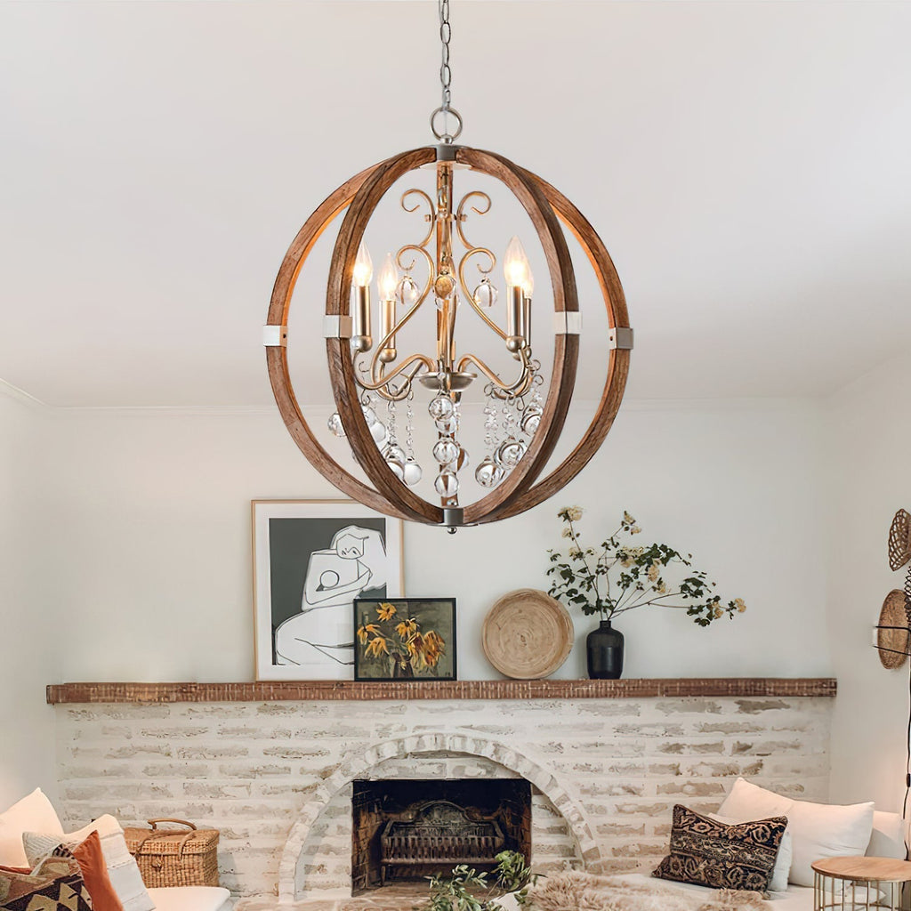 Suspension en bois et métal Oltheyra, élégance premium - Neutralighting