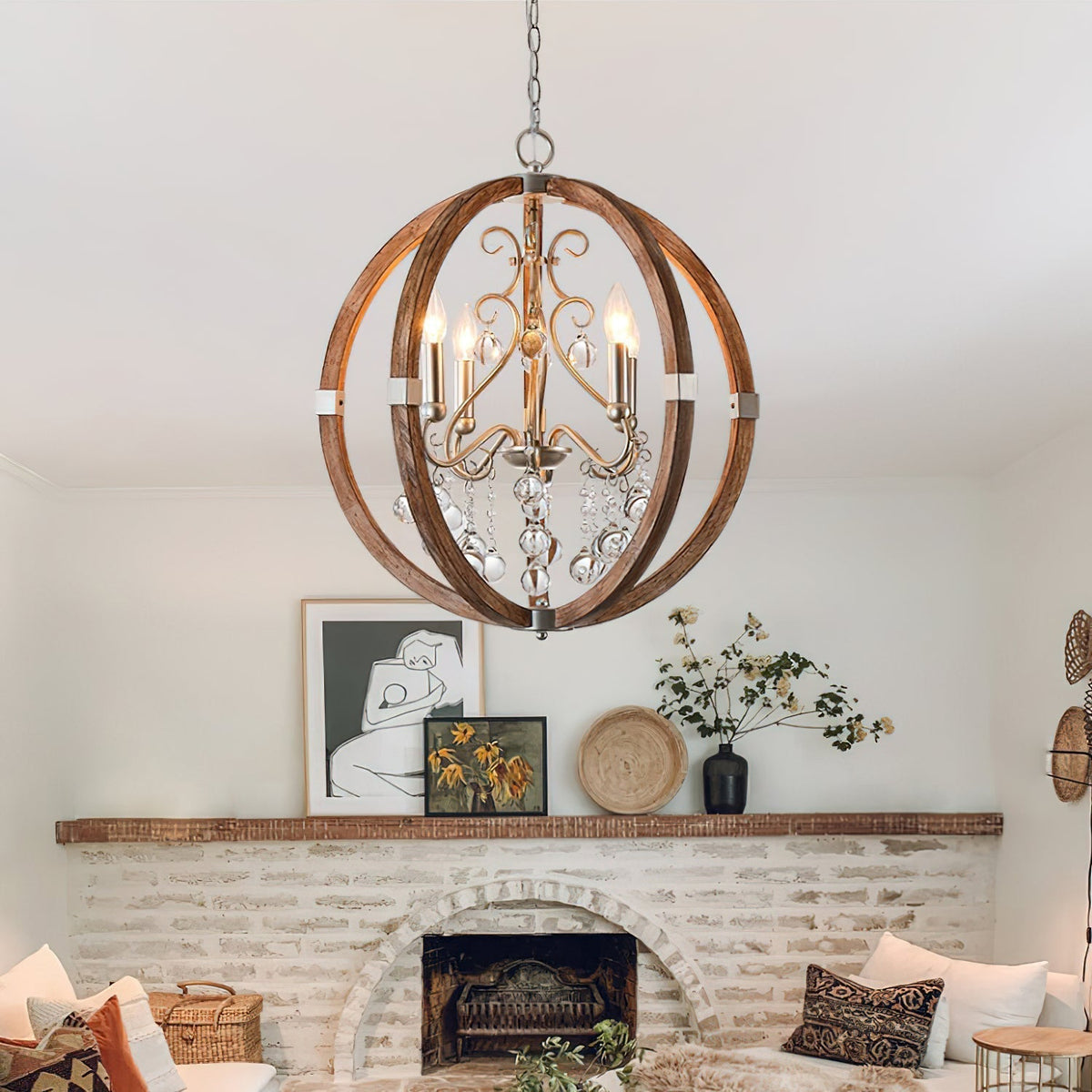Suspension en bois et métal Oltheyra, élégance premium - Neutralighting
