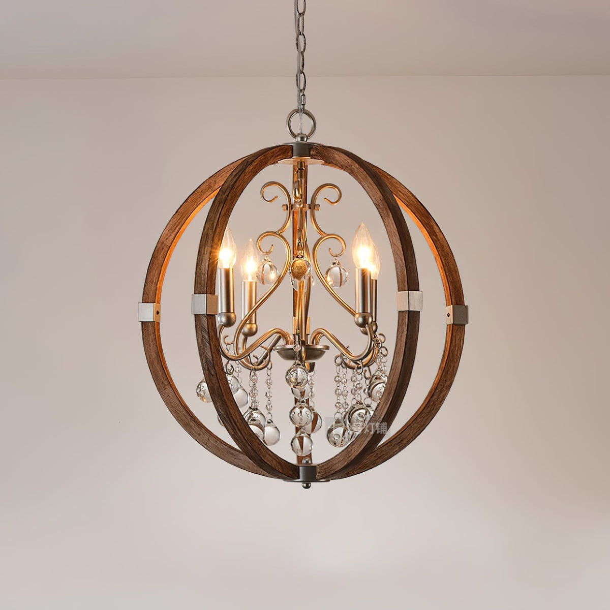Suspension en bois et métal Oltheyra, élégance premium - Neutralighting