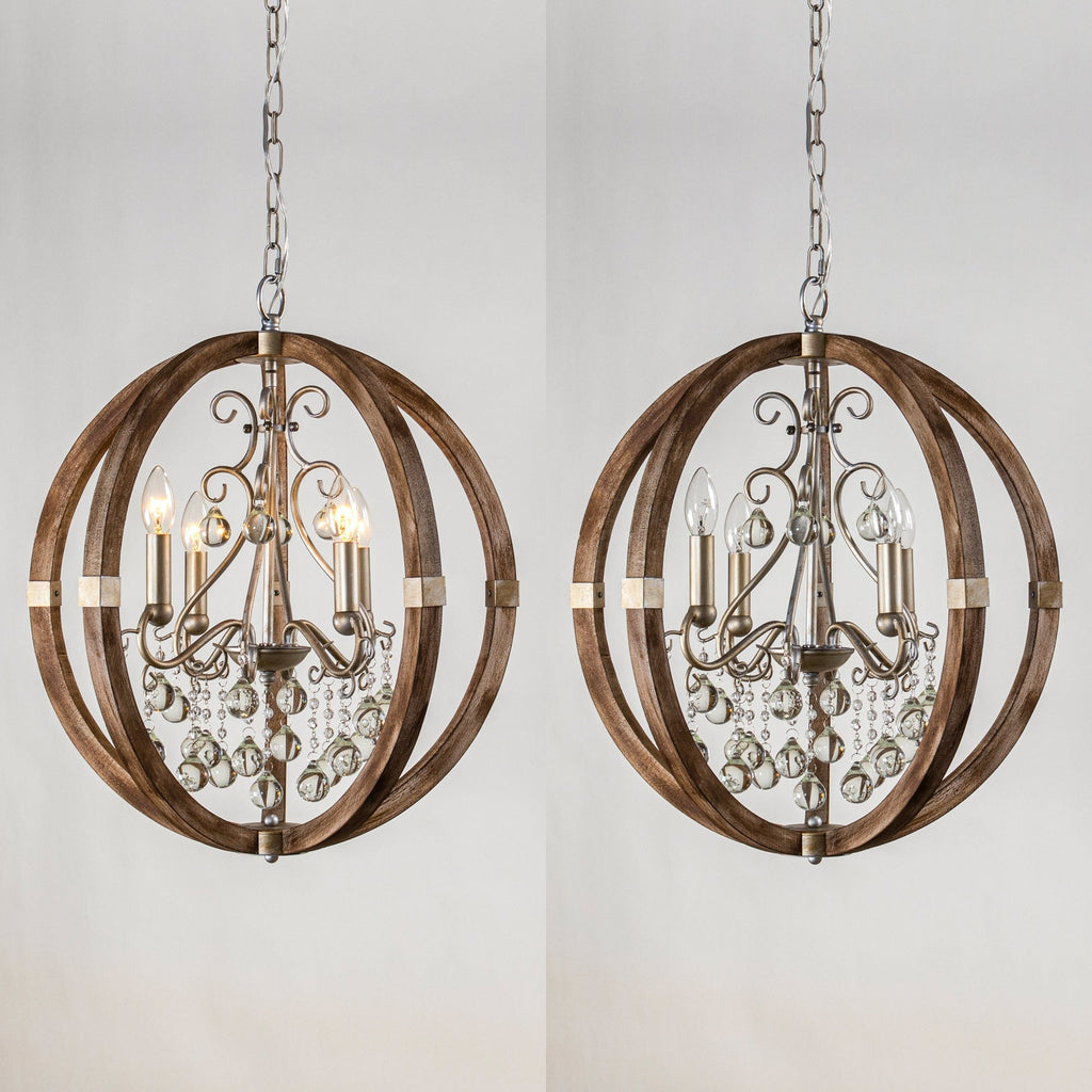 Suspension en bois et métal Oltheyra, élégance premium - Neutralighting