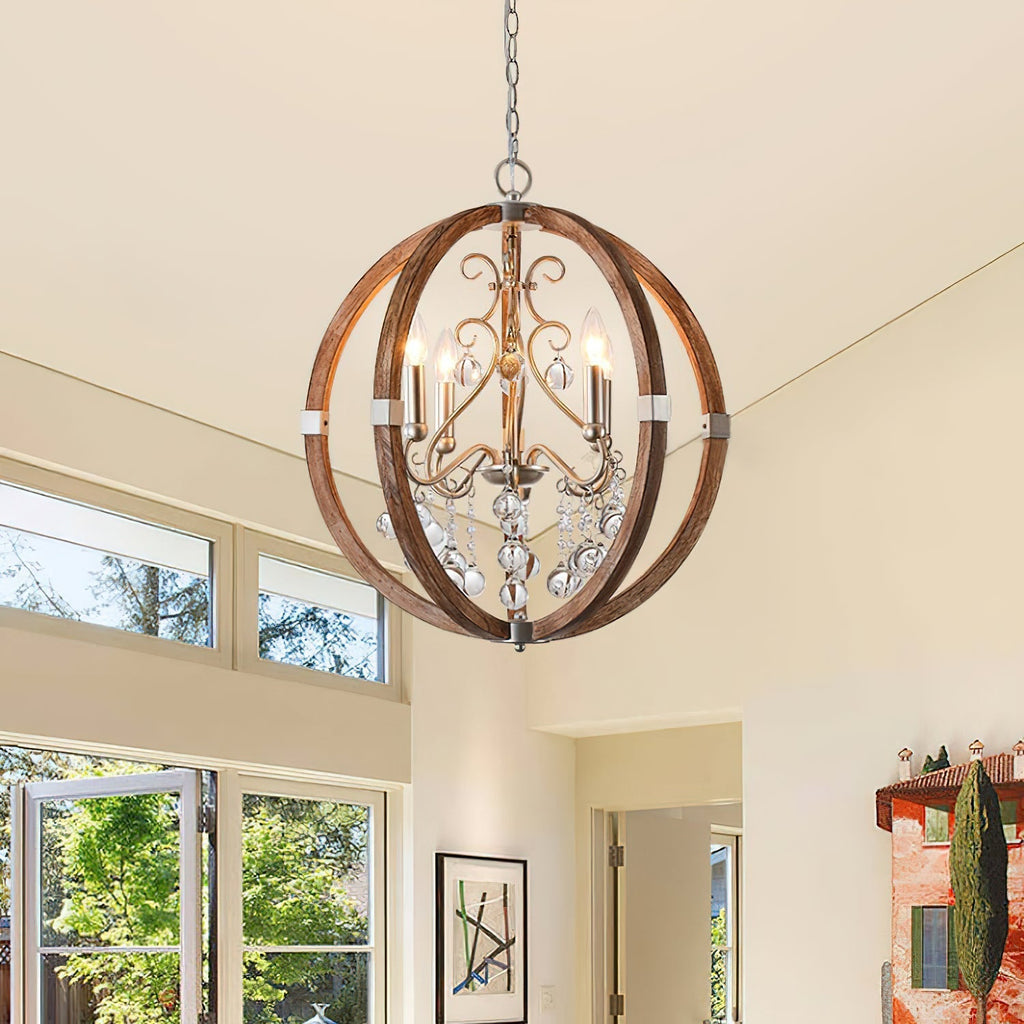 Suspension en bois et métal Oltheyra, élégance premium - Neutralighting