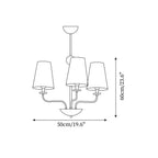 Siena Lustre Abat-jour en Tissu Floral Six Bras - Neutralighting