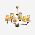 Siena Lustre Abat-jour en Tissu Floral Six Bras - Neutralighting