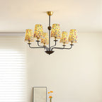 Siena Lustre Abat-jour en Tissu Floral Six Bras - Neutralighting