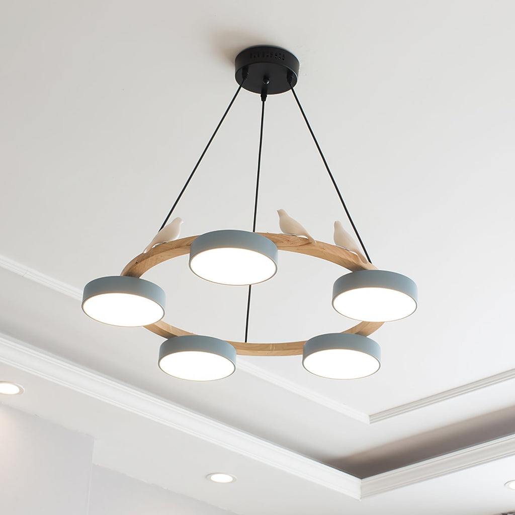 Cliff Lustre Rond avec Oiseau - Neutralighting