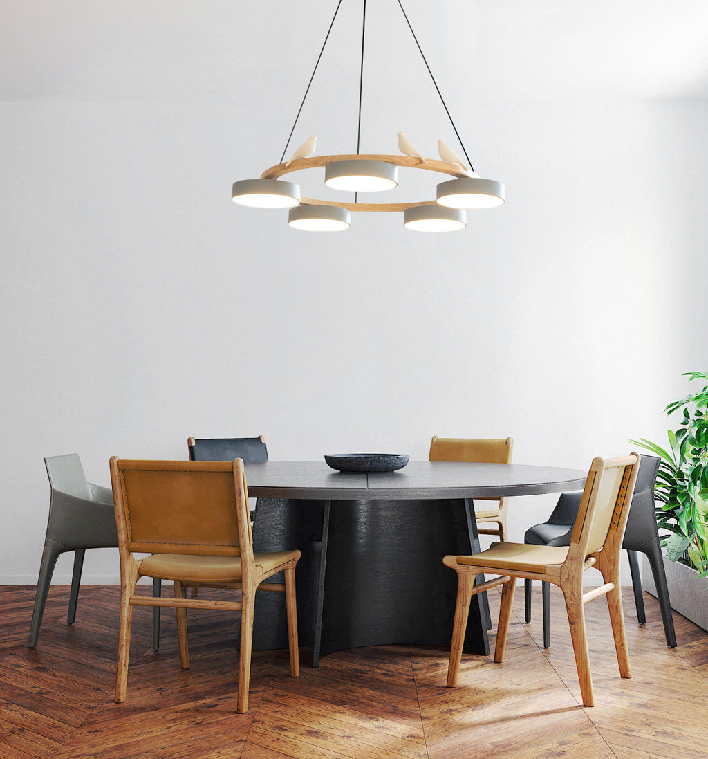 Cliff Lustre Rond avec Oiseau - Neutralighting