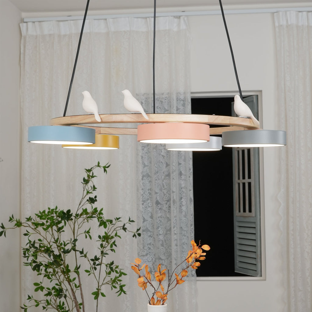 Cliff Lustre Rond avec Oiseau - Neutralighting