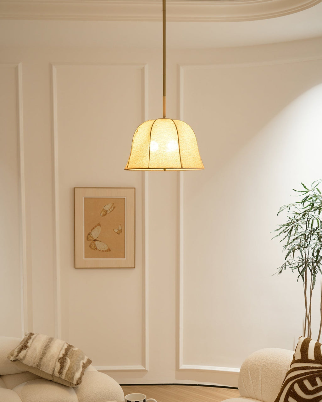 Fiora Lampe Suspendue en Tissu Vintage - Neutralighting