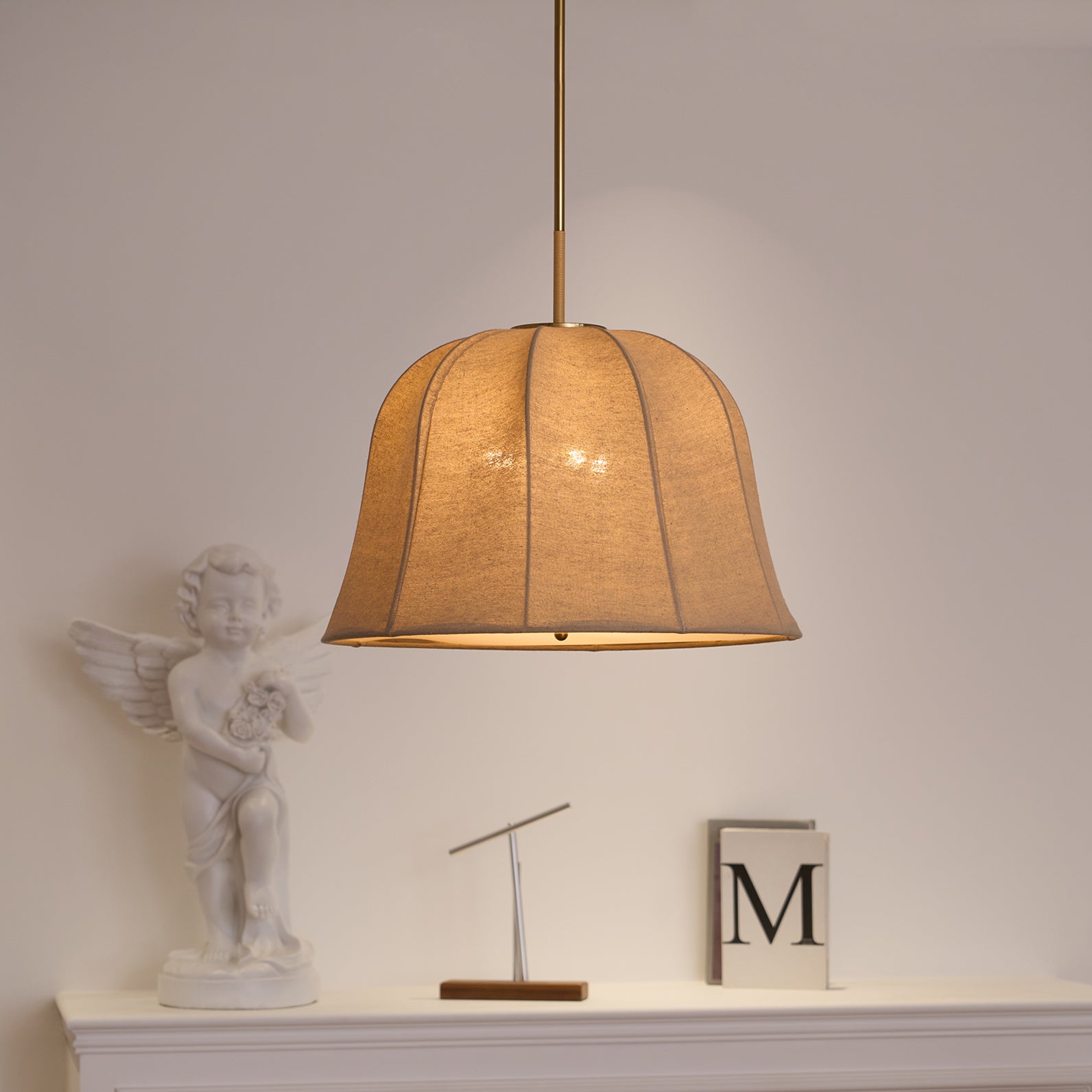 Fiora Lampe Suspendue en Tissu Vintage - Neutralighting