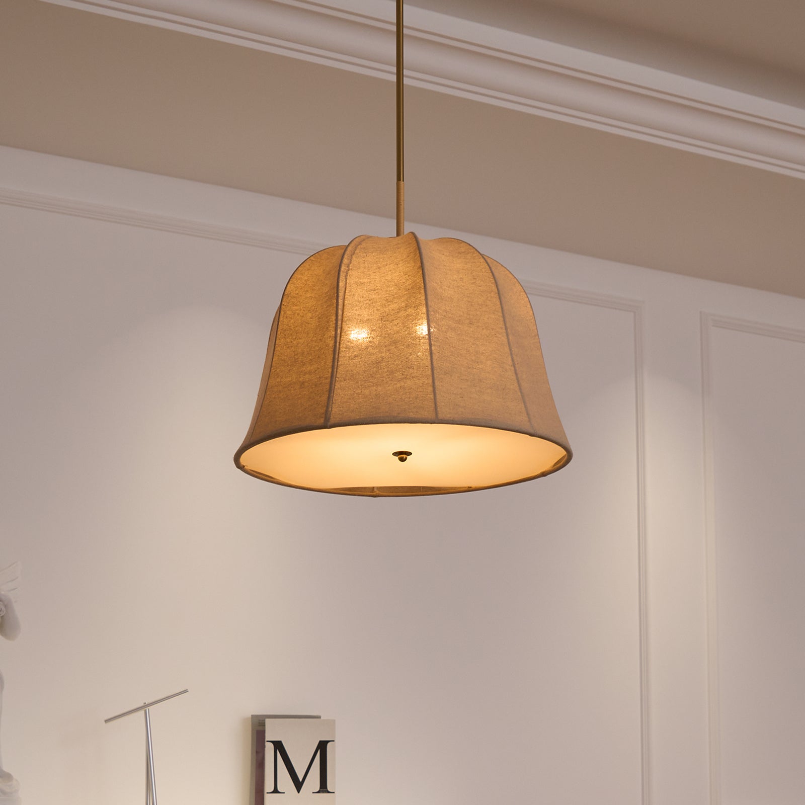 Tala Suspension Cloche en Tissu à Rayures - Neutralighting