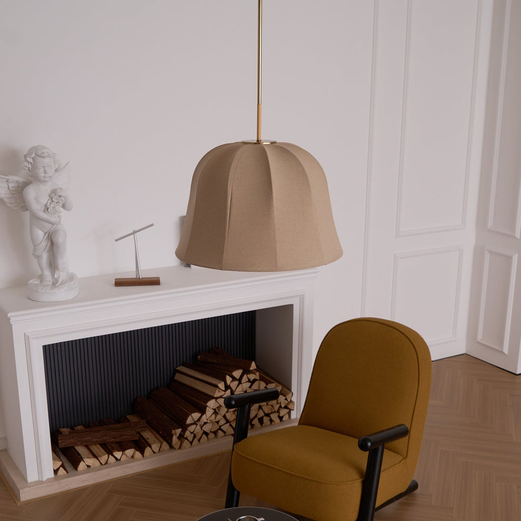 Fiora Lampe Suspendue en Tissu Vintage - Neutralighting