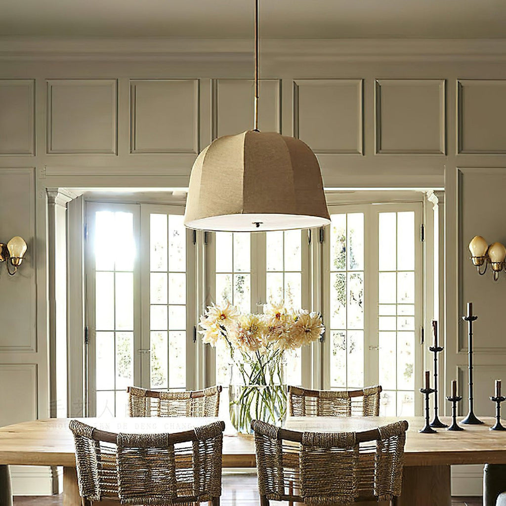 Tala Suspension Cloche en Tissu à Rayures - Neutralighting