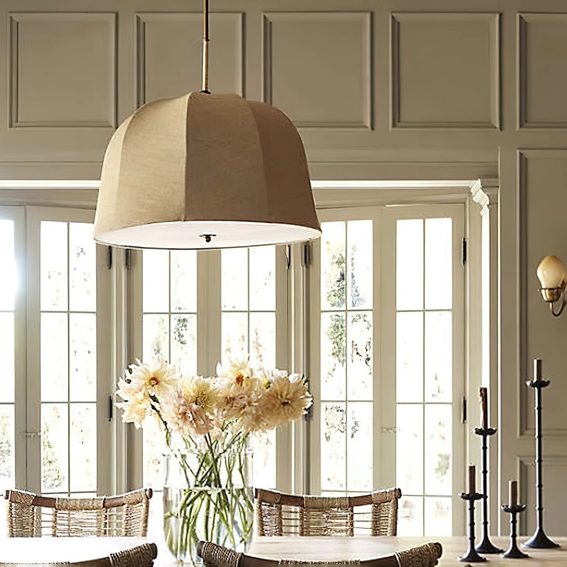 Tala Suspension Cloche en Tissu à Rayures - Neutralighting