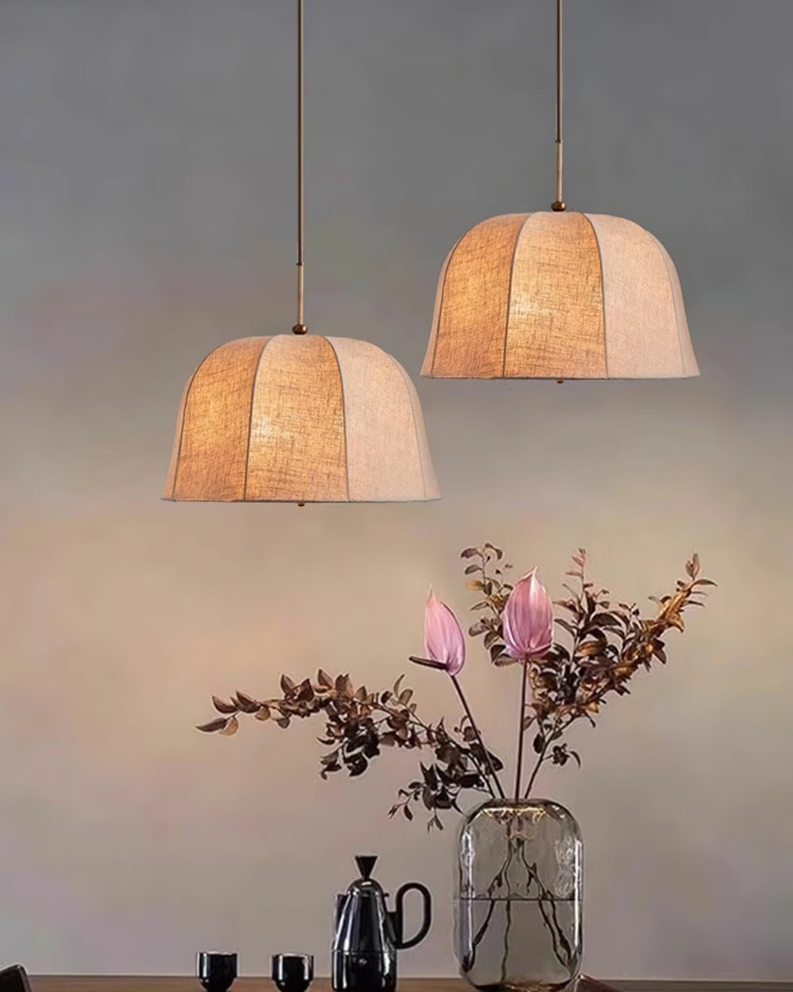 Fiora Lampe Suspendue en Tissu Vintage - Neutralighting