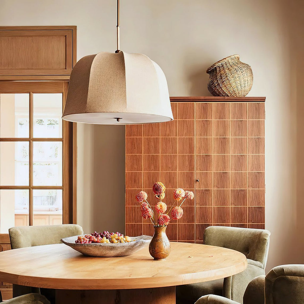 Tala Suspension Cloche en Tissu à Rayures - Neutralighting
