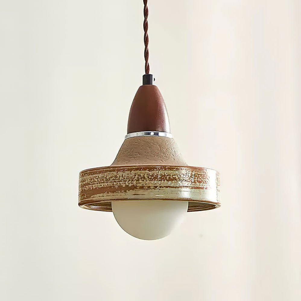 Sierra Lampe Suspendue Céramique Bois Art Nordique Premium - Neutralighting