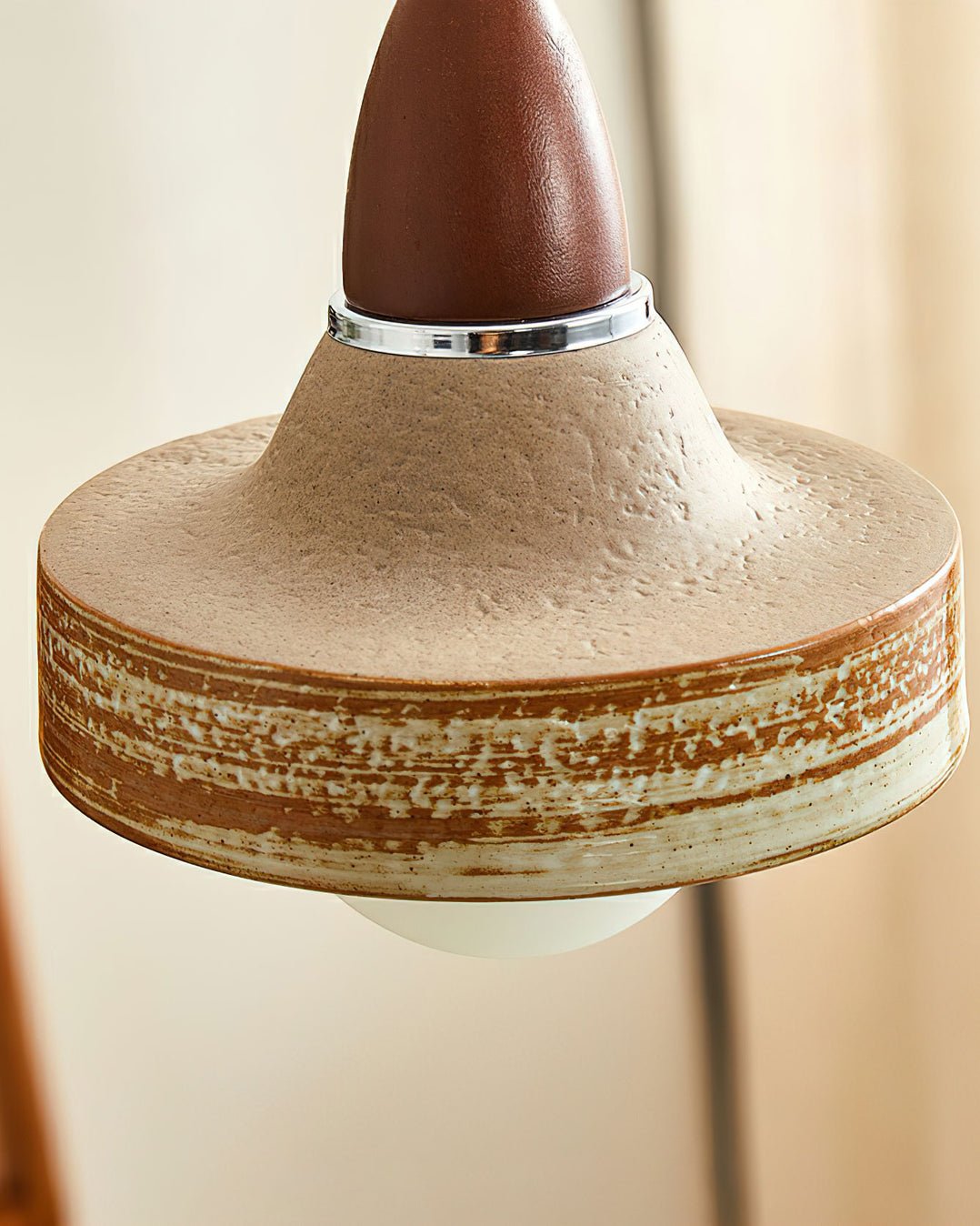 Sierra Lampe Suspendue Céramique Bois Art Nordique Premium - Neutralighting