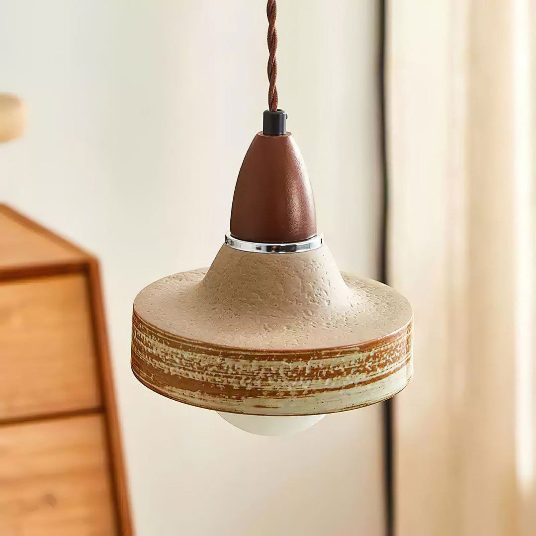 Sierra Lampe Suspendue Céramique Bois Art Nordique Premium - Neutralighting