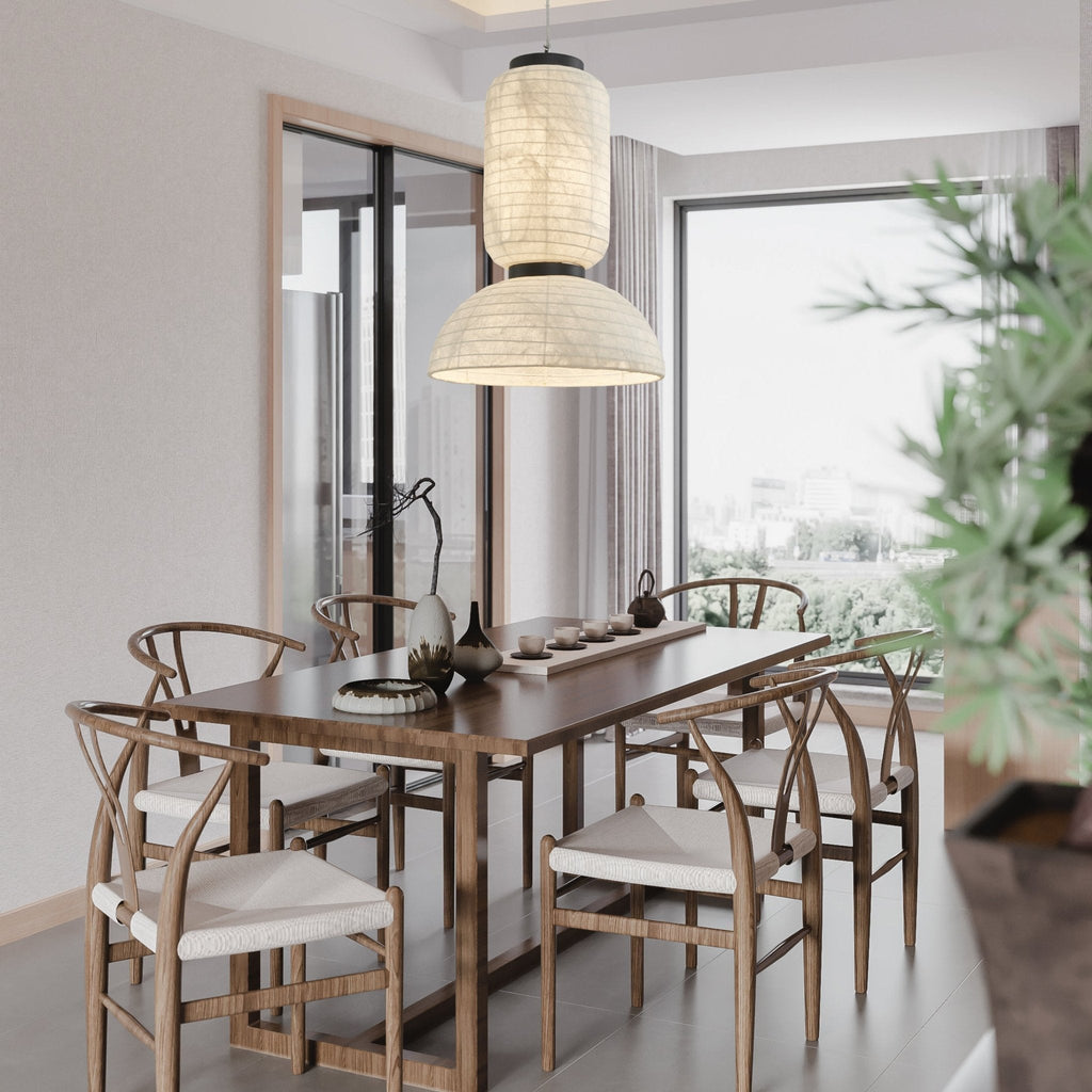 Uldoror Traditional Art Modern Silk Pendant Light - Neutralighting