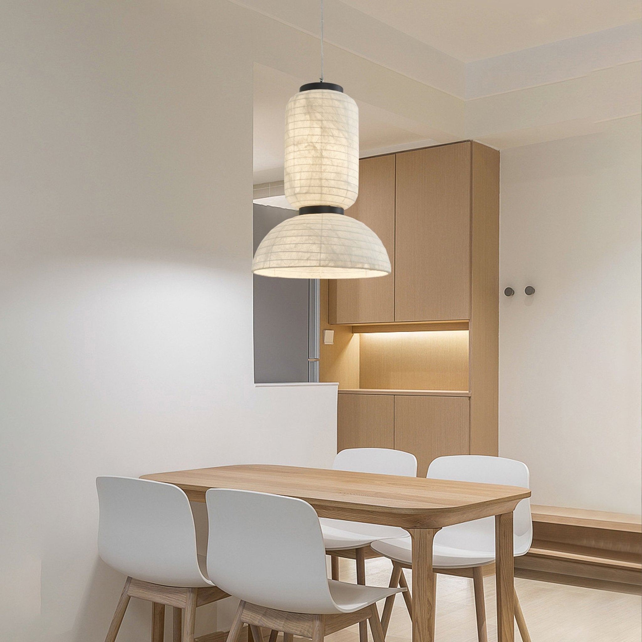 Uldoror Traditional Art Modern Silk Pendant Light - Neutralighting