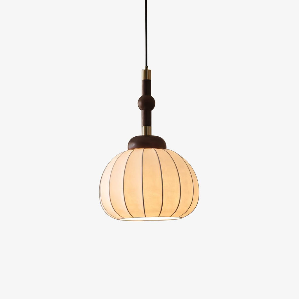 Solari Suspension en Bois et Soie Scandinave - Neutralighting