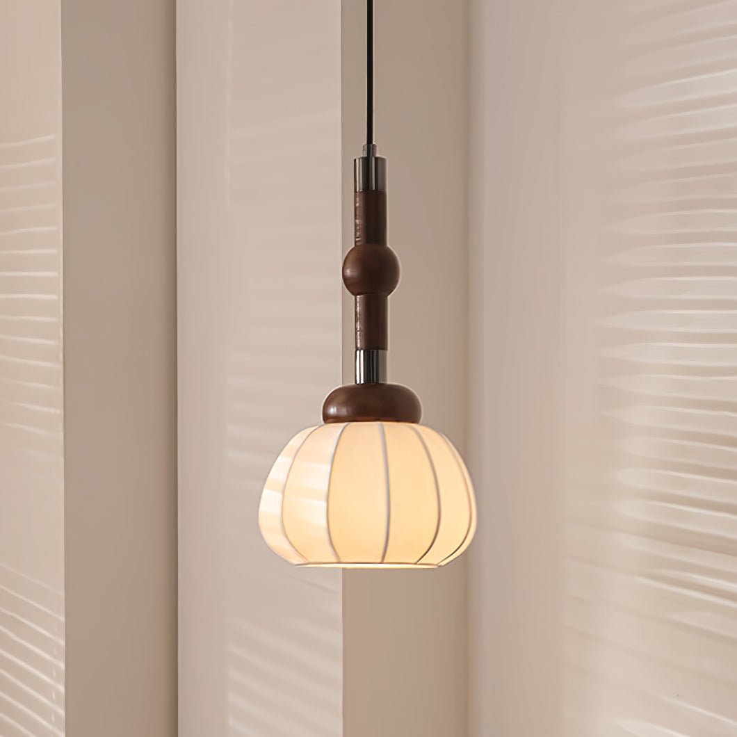 Solari Suspension en Bois et Soie Scandinave - Neutralighting