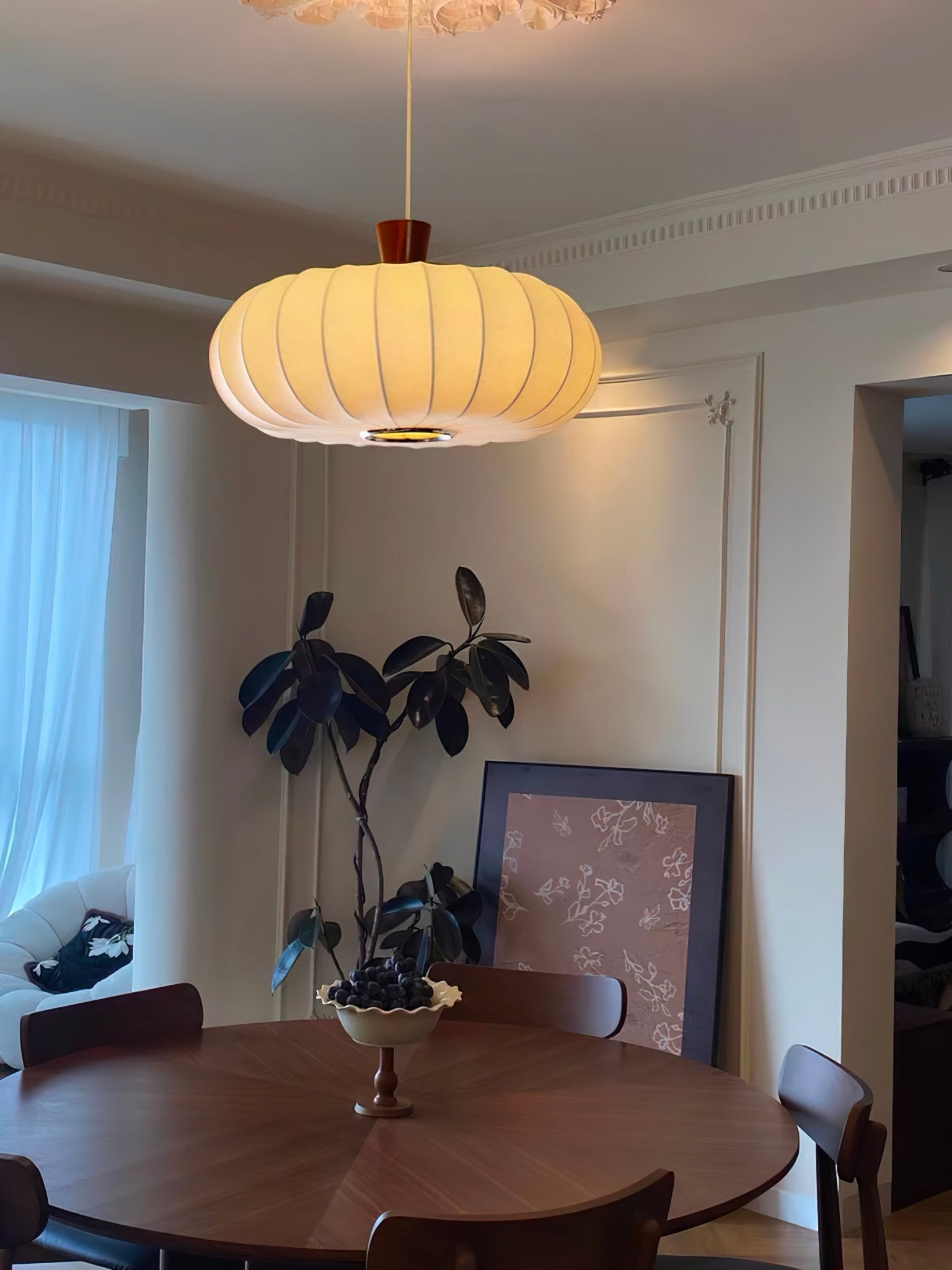 Solice Suspension Soie Bois Rétro - Neutralighting