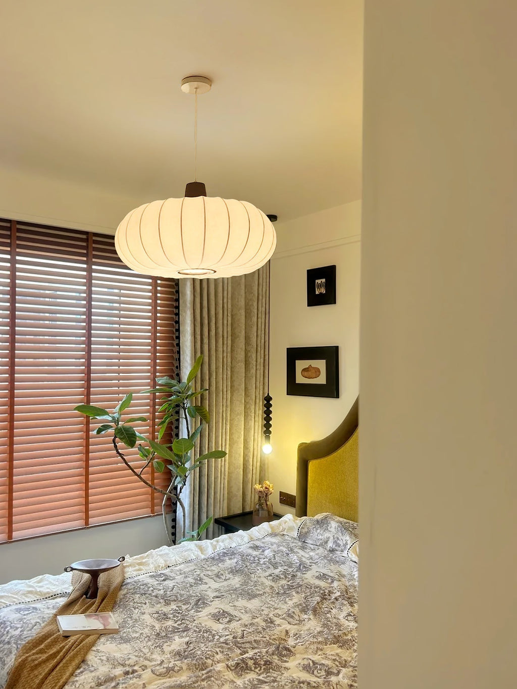 Solice Suspension Soie Bois Rétro - Neutralighting