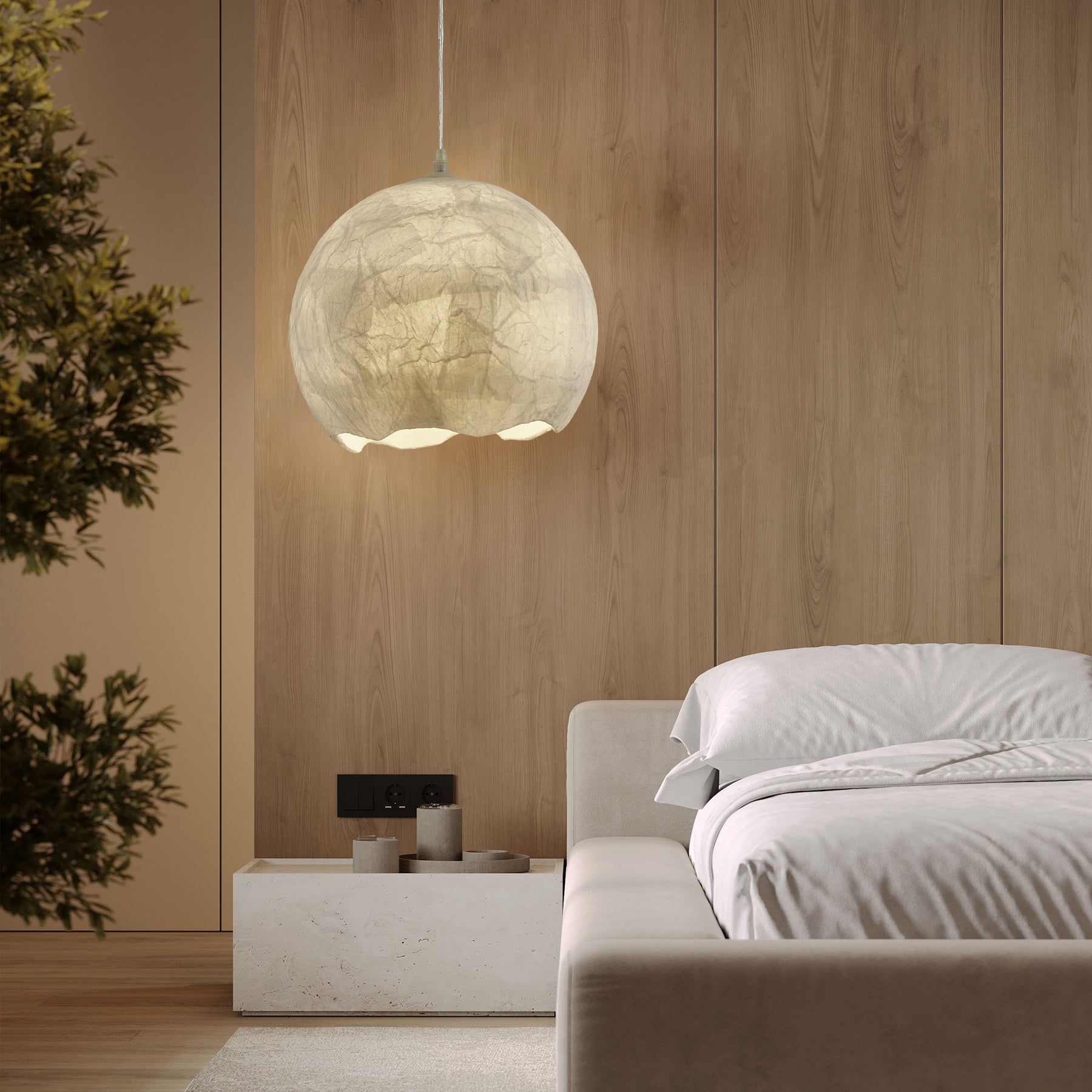 Nest Lampe Pendante en Soie Organique - Neutralighting